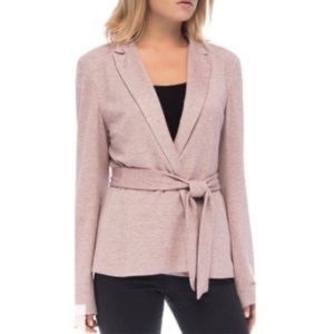 Bobeau Belted French Terry Blazer/Cardigan…